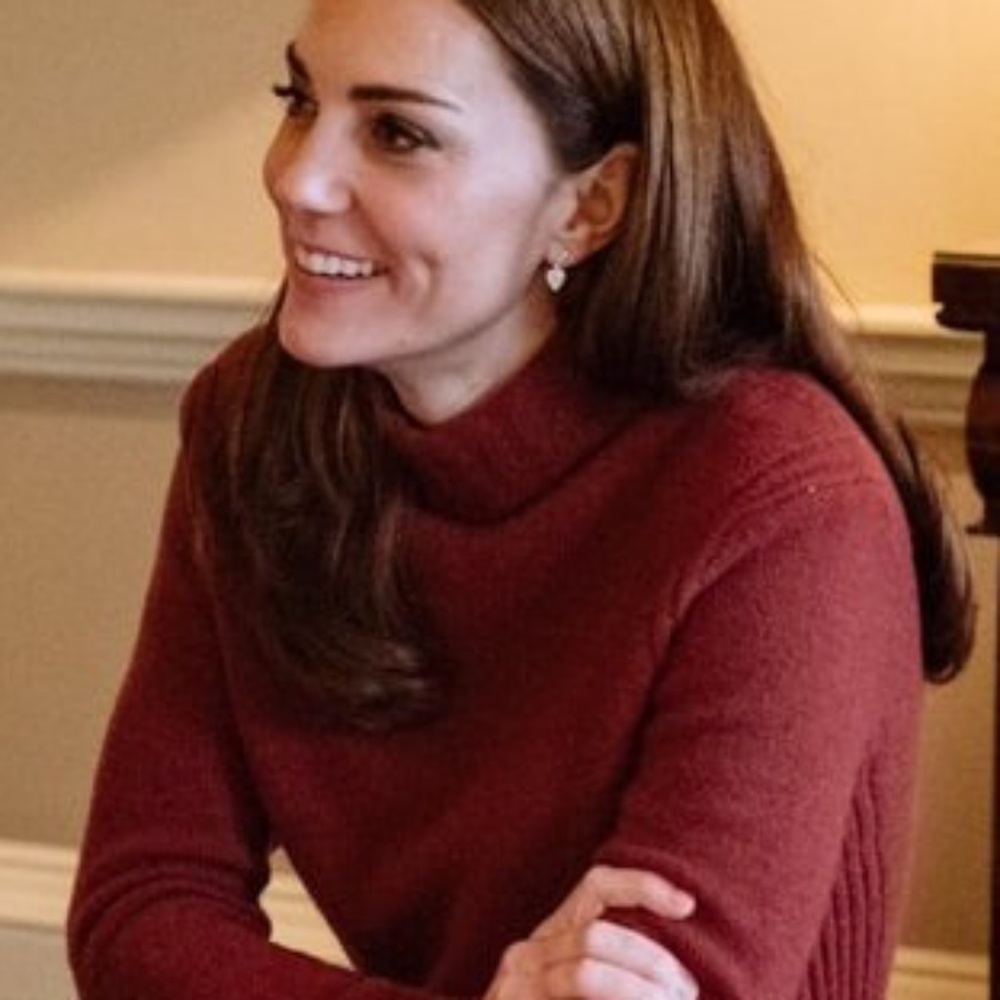 Point Sur (J.Crew) 'Isabel' Mahogany Mockneck Sweater ASO Kate Middleton L